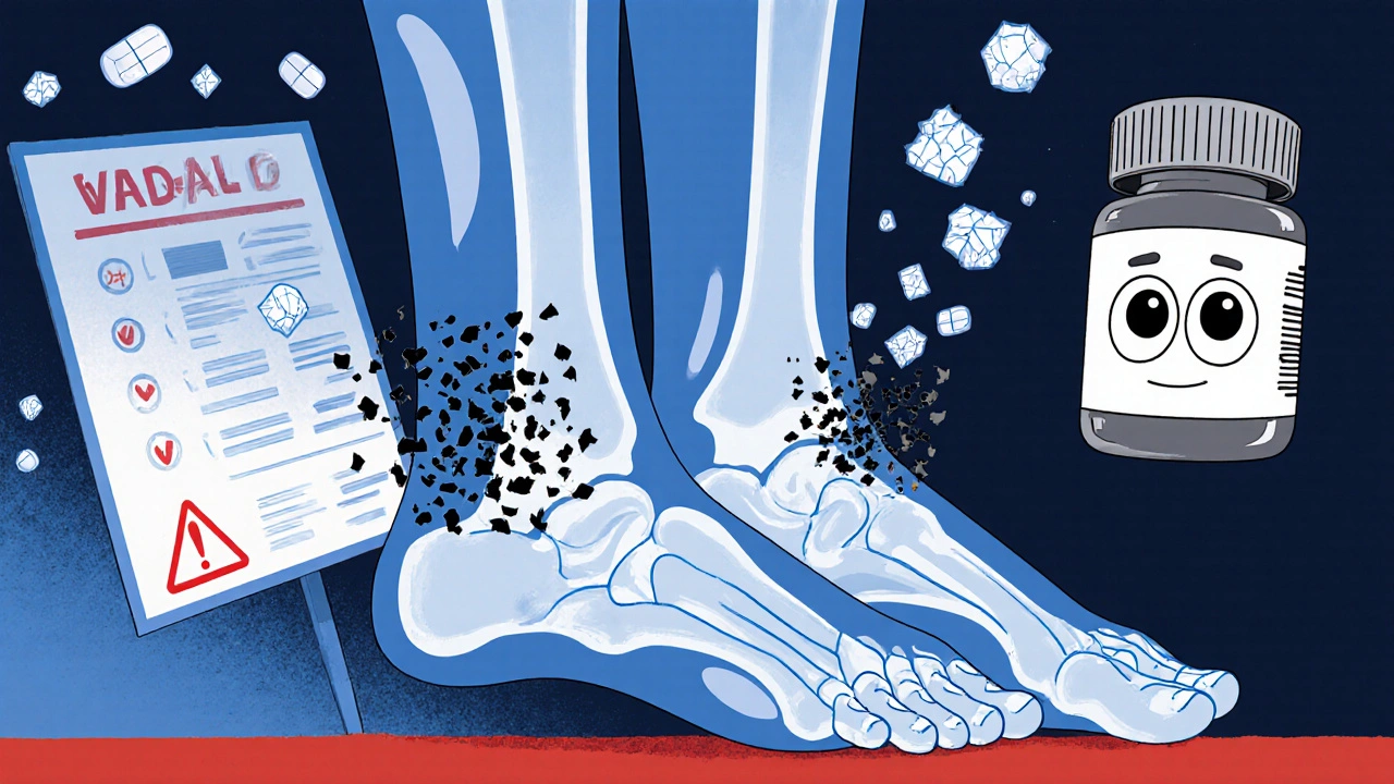 Translucent Achilles-sener med ødeleggende molekyler fra antibiotika og kortikosteroider.