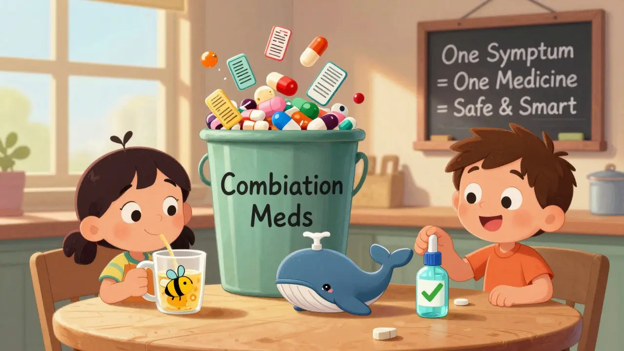 En familie bruker trygge alternativer som honningvann og saltvannsspray istedenfor kombinasjonsmedisiner.