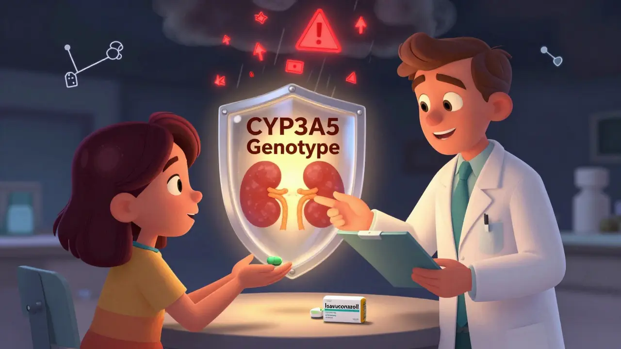 Pasient mottar trygg isavuconazol mens en genetisk skjold beskytter nyrene mot farlige legemidler.