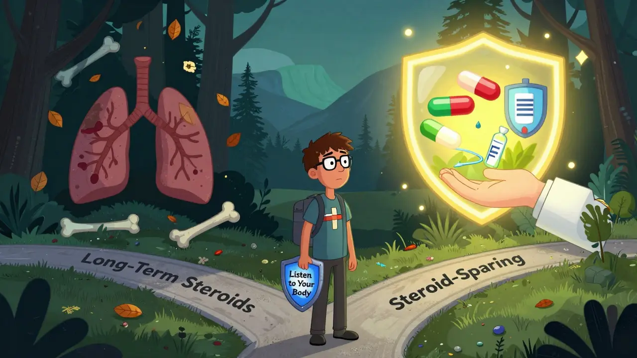 Pasient ved veiskille mellom farlige langtidssteroider og tryggere alternativer.